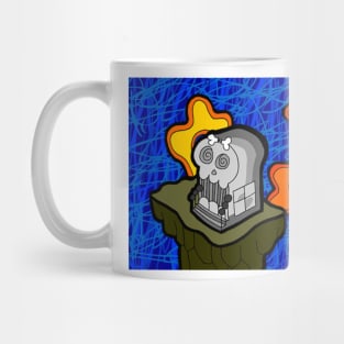 Blue Ilustration Art Mug